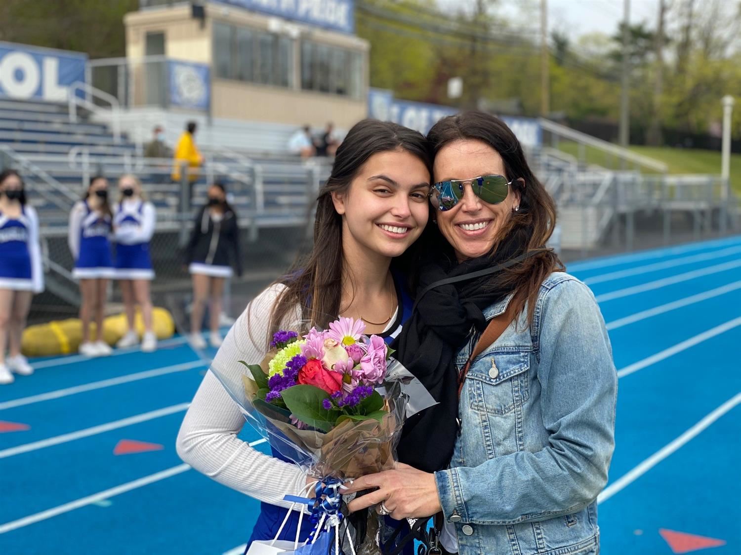 Senior Cheerleader and Family